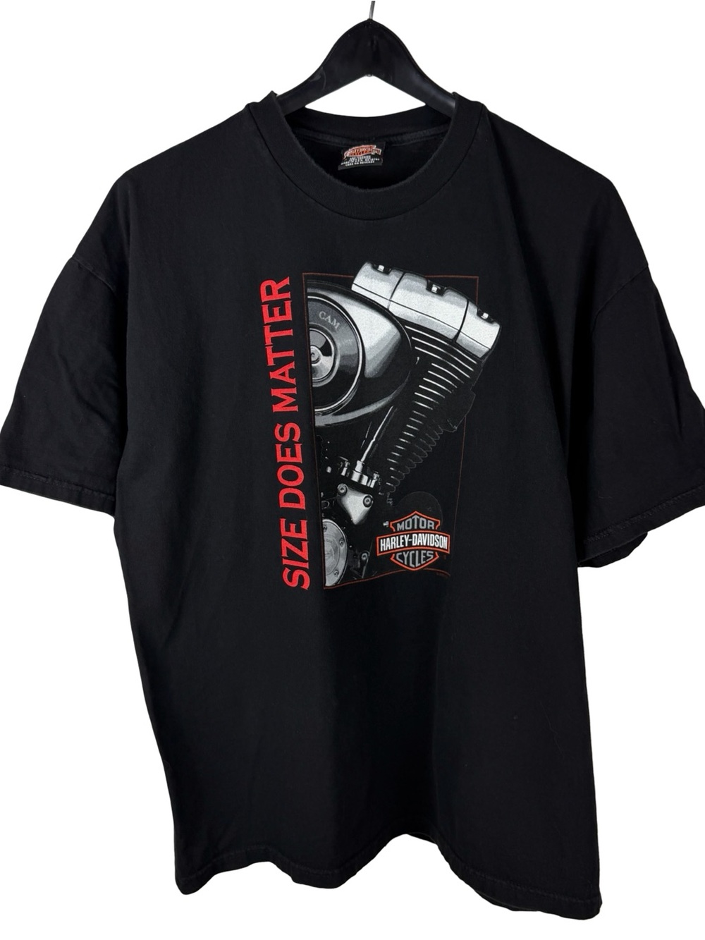 Vintage 2000 Harley Davidson Motorcycles Size Does Matter Biker Shirt Size XL